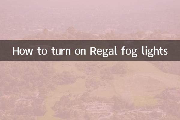 Come accendere i fendinebbia Regal