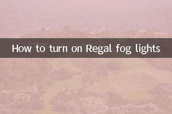 Come accendere i fendinebbia Regal