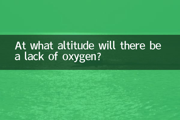 ¿A qué altitud habrá falta de oxígeno?