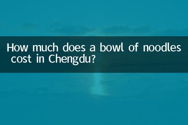 Quanto costa un piatto di noodles a Chengdu?