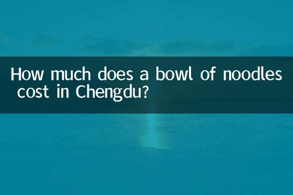 Quanto costa un piatto di noodles a Chengdu?