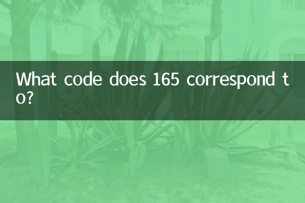 165 はどのコードに対応しますか?