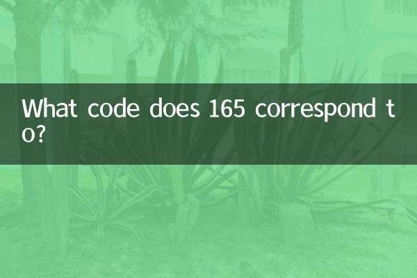 165 はどのコードに対応しますか?