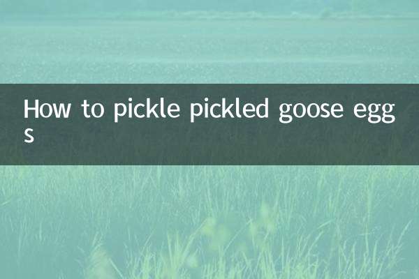 Comment mariner des œufs d'oie marinés