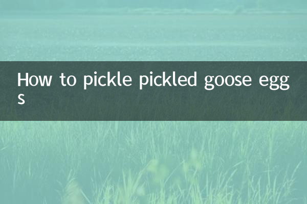 Comment mariner des œufs d'oie marinés