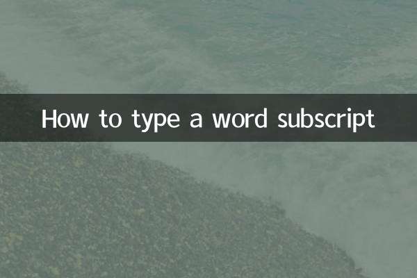 How to type a word subscript