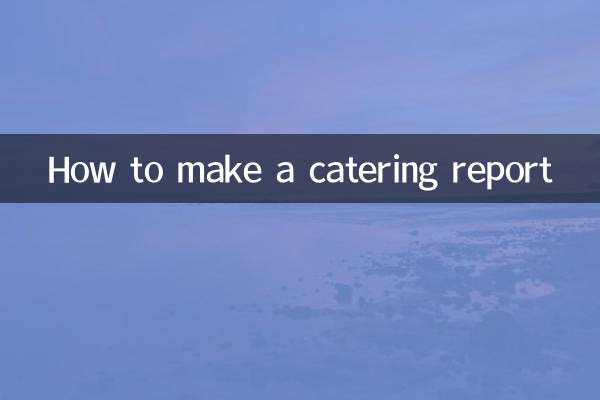 Como fazer um relatório de catering