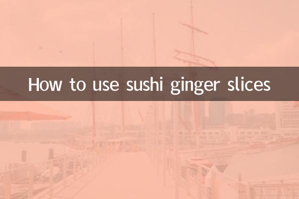 Cómo utilizar rodajas de jengibre para sushi