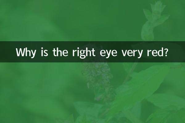 Why is the right eye very red?