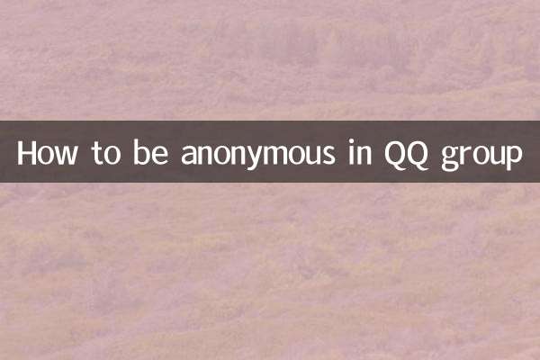 Comment être anonyme dans le groupe QQ