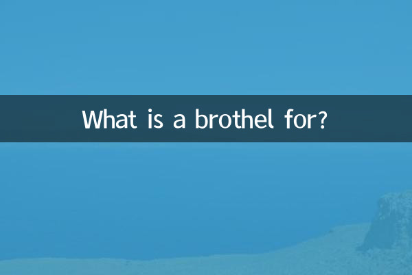 Для чего нужен бордель?