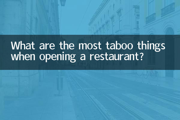Quelles sont les choses les plus taboues lors de l’ouverture d’un restaurant ?