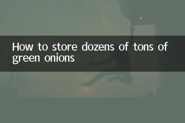 So lagern Sie Dutzende Tonnen Frühlingszwiebeln