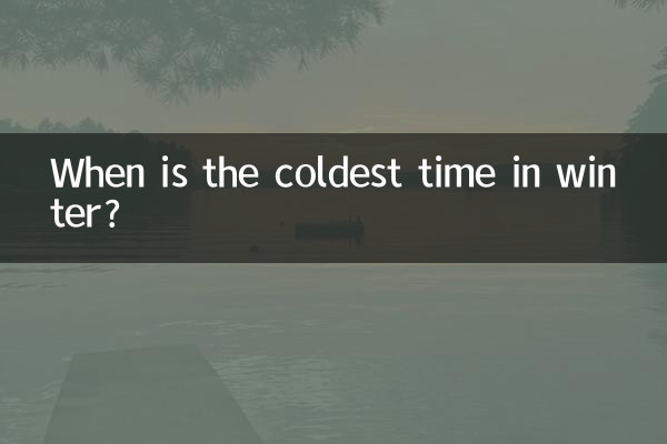 ¿Cuándo es la época más fría del invierno?