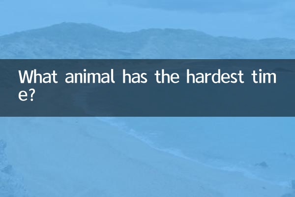 Quel animal a le plus de mal ?