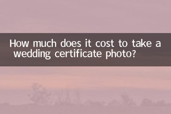How much does it cost to take a wedding certificate photo?