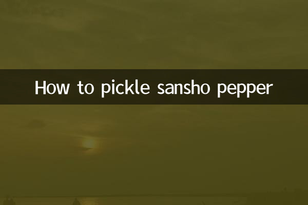 How to pickle sansho pepper