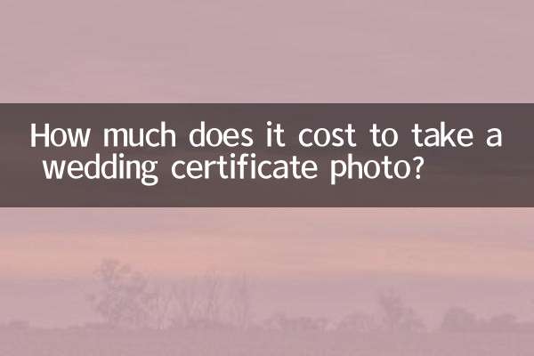 How much does it cost to take a wedding certificate photo?