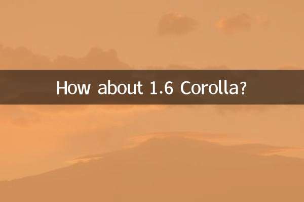 How about 1.6 Corolla?