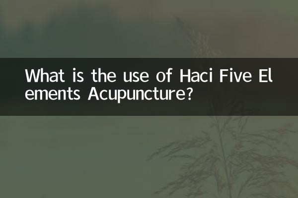 What is the use of Haci Five Elements Acupuncture?
