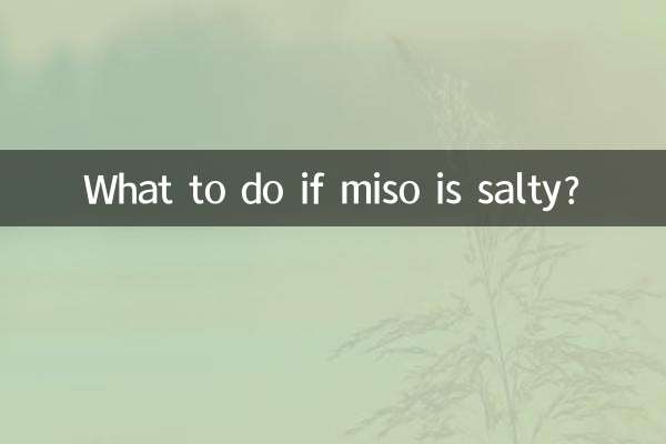 Was tun, wenn Miso salzig ist?