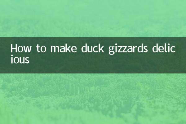 Comment préparer de délicieux gésiers de canard