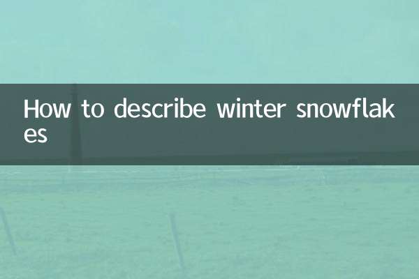 Come descrivere i fiocchi di neve invernali