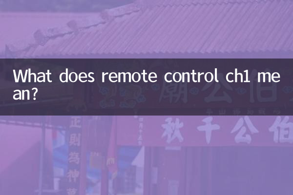 Que signifie la télécommande ch1 ?