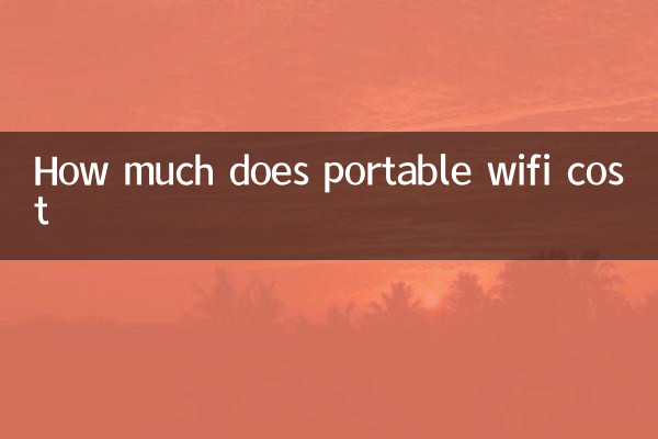 휴대용 Wi-Fi 비용은 얼마인가요?