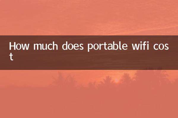 휴대용 Wi-Fi 비용은 얼마인가요?