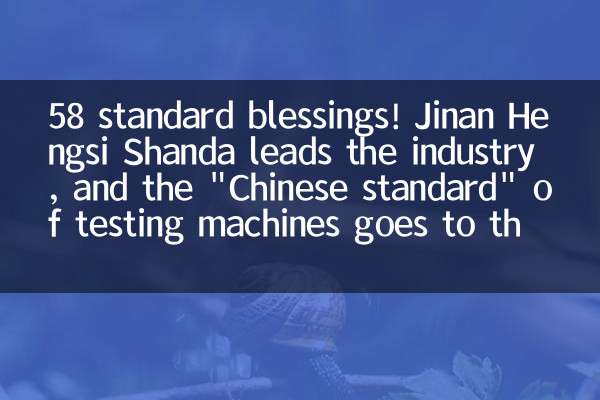 58 standard blessings! Jinan Hengsi Shanda leads the industry, and the
