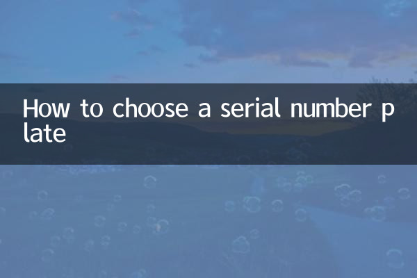 Cómo elegir una placa de número de serie