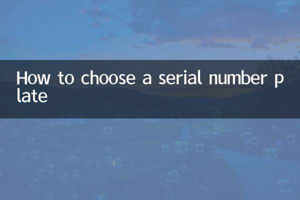 Cómo elegir una placa de número de serie