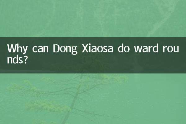 동샤오사는 왜 병동 순회를 할 수 있나요?