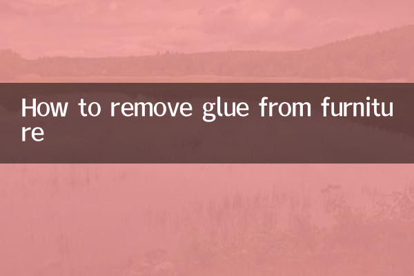 Cómo quitar el pegamento de los muebles