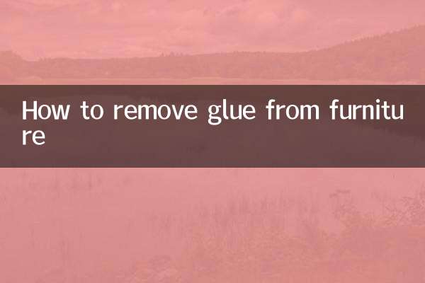 Cómo quitar el pegamento de los muebles