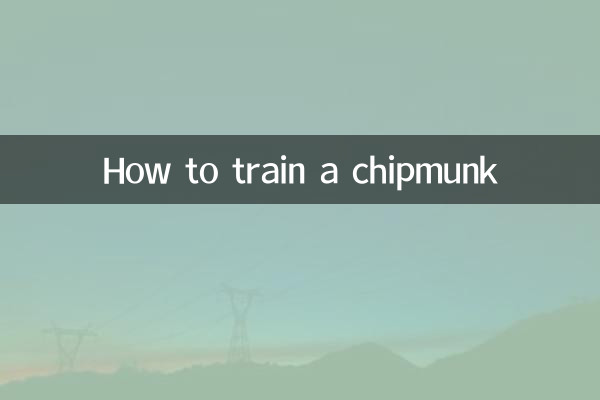 How to train a chipmunk