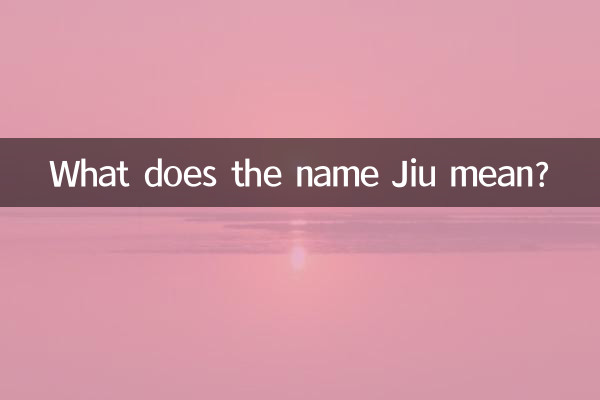 What does the name Jiu mean?
