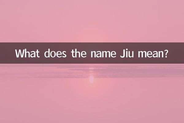 What does the name Jiu mean?