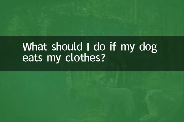 狗吃了衣服怎么办
