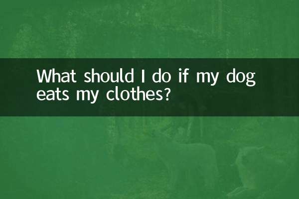 狗吃了衣服怎麼辦
