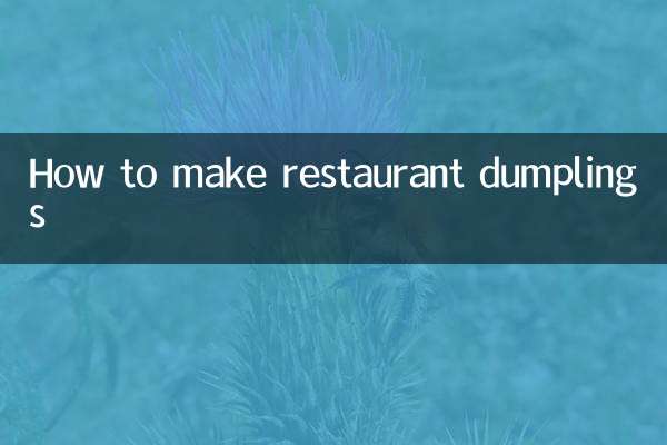 How to make restaurant dumplings