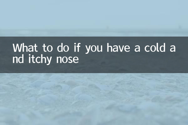 코가 춥고 가려운 경우 대처 방법