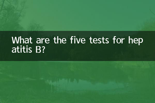 What are the five tests for hepatitis B?