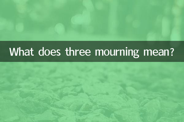 ¿Qué significa tres luto?