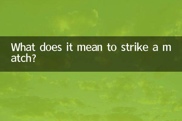 What does it mean to strike a match?