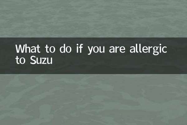 O que fazer se você é alérgico a Suzu