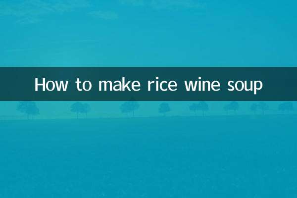 Comment faire de la soupe à vin de riz