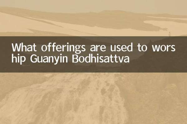 Guanyin Bodhisattva를 숭배하는 데 사용되는 제품