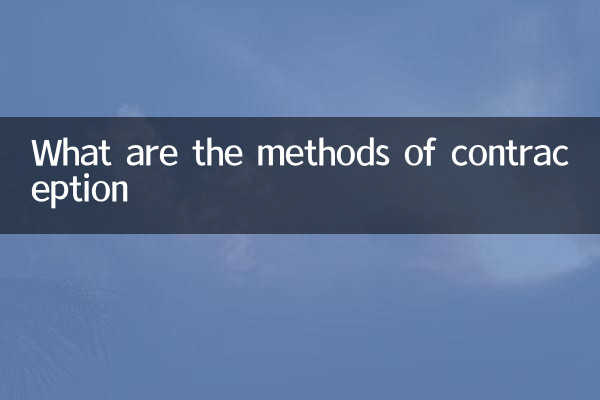 What are the methods of contraception